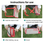 Kanda Bag-Type Folding Fishing Chair Portable Outdoor Travel Sketching Stool, Red, Large