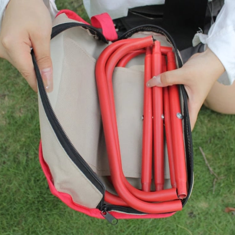 Kanda Bag-Type Folding Fishing Chair Portable Outdoor Travel Sketching Stool, Red, Large