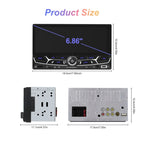 6.86inch Dual Butt Button Knob Player MP5 With Backup Camera Function / Bluetooth / CarPlay