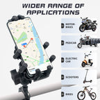 Outdoor Motorcycle Aluminum Alloy Shock-absorbing Mobile Phone Holder, CS-1990A1