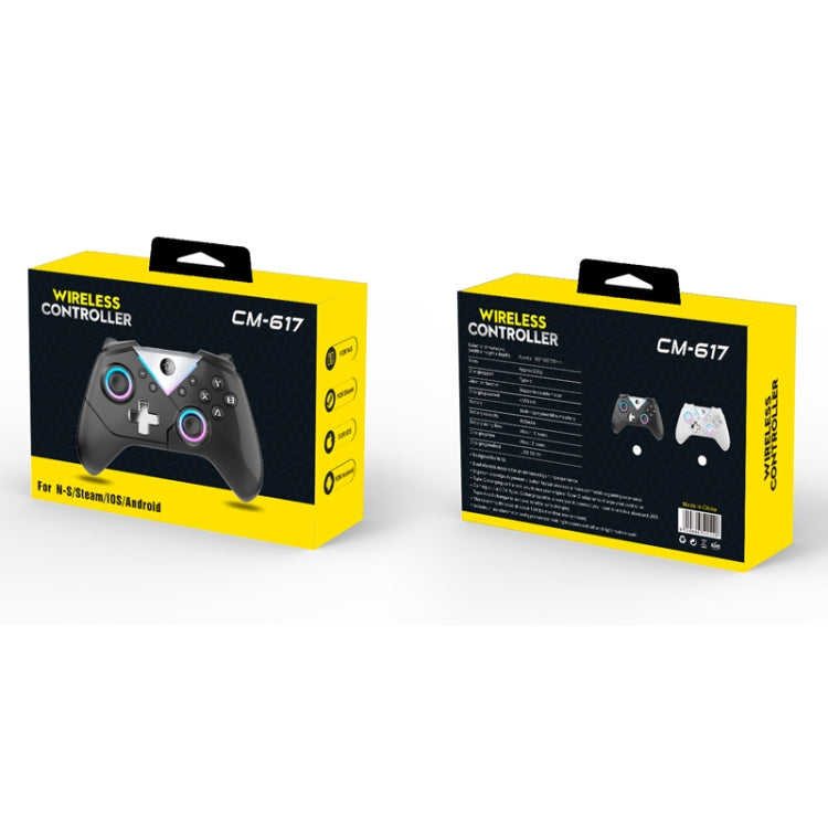 CM-617  Wireless Bluetooth Game Controller for Switch / Android / IOS / PC / Smart TV, 617 Black, 617 White