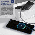 Motorcycle PD+USB Fast Charging Mobile Phone Charger Rearview Mirror Extension Bracket