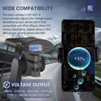 Motorcycle PD+USB Fast Charging Mobile Phone Charger Rearview Mirror Extension Bracket
