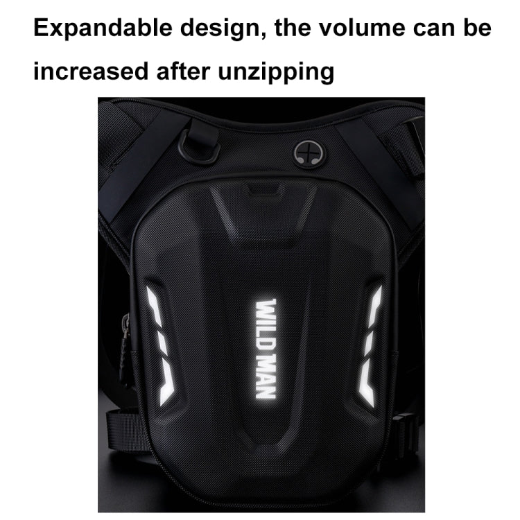 WILD MAN L1 3L Outdoor Motorcycle Riding Hard Shell Waist Bag Sports Cross-body Bag, L1