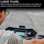 For Can-Am Ryker 600/Ryker 900 Adjustable Front Windshield, Transparent, Grey