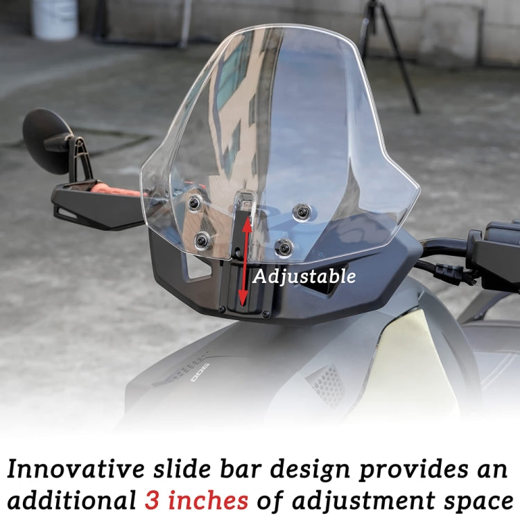 For Can-Am Ryker 600/Ryker 900 Adjustable Front Windshield, Transparent, Grey