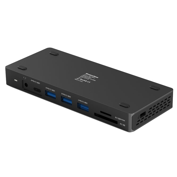 Blueendless 12-In-1 HD Multifunctional Docking Station 10Gbps Splitter With Switch, 12 in 1 Dual 8K HDMI+DP, 12 in 1 8K+4K HDMI x 2