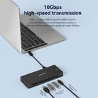 Blueendless 12-In-1 HD Multifunctional Docking Station 10Gbps Splitter With Switch, 12 in 1 Dual 8K HDMI+DP, 12 in 1 8K+4K HDMI x 2