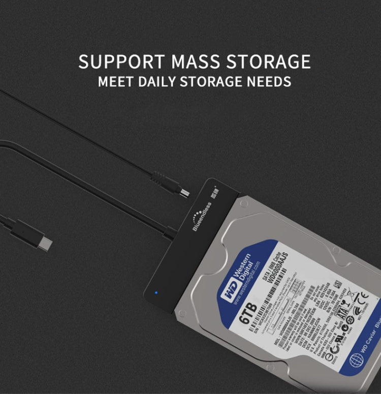 Blueendless US35 USB3.0 To SATA Adapter 2.5 / 3.5-Inch Hard Drive SSD Reader, USB3.0 AU Plug, Type-C 12V2A, Type-C EU Plug, Type-C US Plug, Type-C UK Plug, Type-C AU Plug, USB3.0 12V2A, USB3.0 EU Plug, USB3.0 US Plug, USB3.0 UK Plug