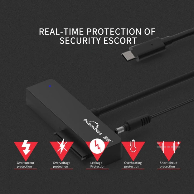 Blueendless US35 USB3.0 To SATA Adapter 2.5 / 3.5-Inch Hard Drive SSD Reader, USB3.0 AU Plug, Type-C 12V2A, Type-C EU Plug, Type-C US Plug, Type-C UK Plug, Type-C AU Plug, USB3.0 12V2A, USB3.0 EU Plug, USB3.0 US Plug, USB3.0 UK Plug