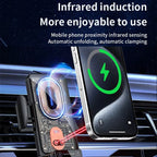 120W Transparent Car Wireless Charger Cell Phone Holder Magnetic Fast Charger