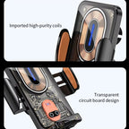 120W Transparent Car Wireless Charger Cell Phone Holder Magnetic Fast Charger
