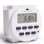 SINOTIMER TM618SH  1 Second Interval Digital LCD Timer Switch Programmable Time Relay, 110V, 220V, 12V, 5V