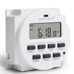 7 Days Weekly Programmable Digital Electronic Timer Switch, SINOTIMER TM618N-4 12V