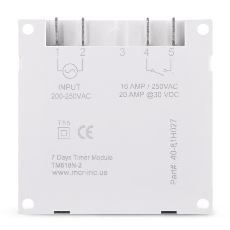 7 Days Weekly Programmable Digital Electronic Timer Switch, SINOTIMER TM618N-4 12V