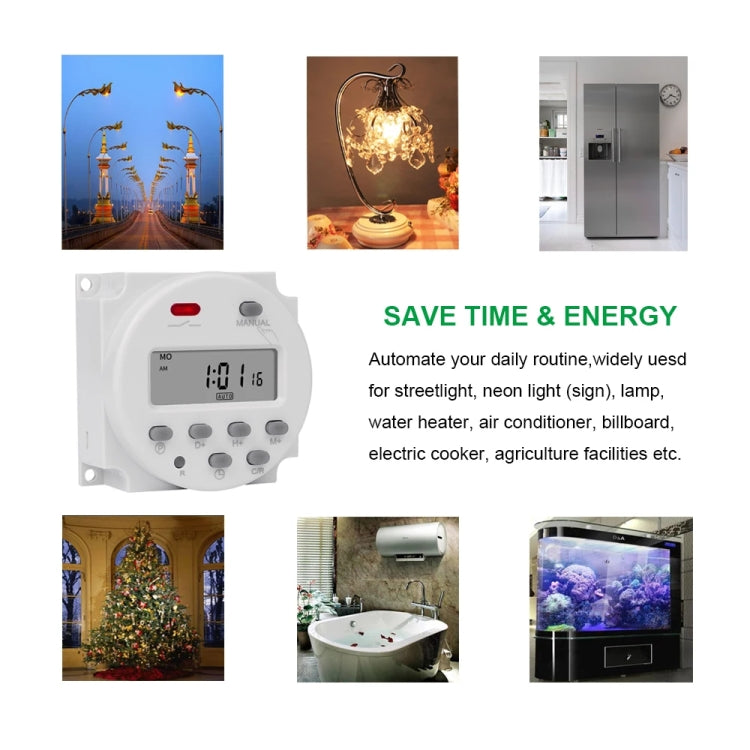 SINOTIMER  CN101A  5V  16A Digital LCD Timer Switch Programmable Timer Controller, 5V