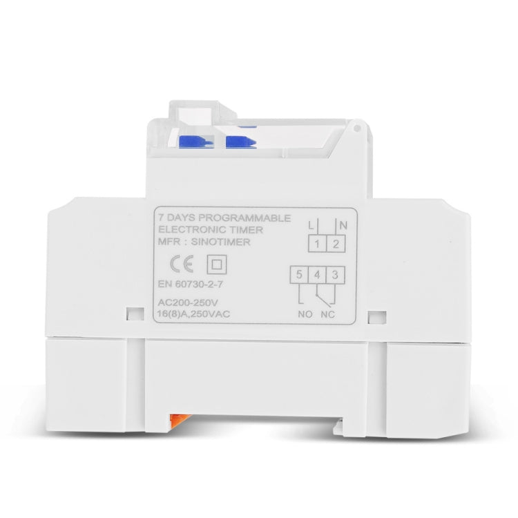 16A Din Rail Mount Digital Timer Switch Microcomputer Weekly Programmable Time Relay Control, SINOTIMER TM919A-110V, SINOTIMER TM919A-2 220V, SINOTIMER TM919A-3 24V, SINOTIMER TM919AK 85-265V AC