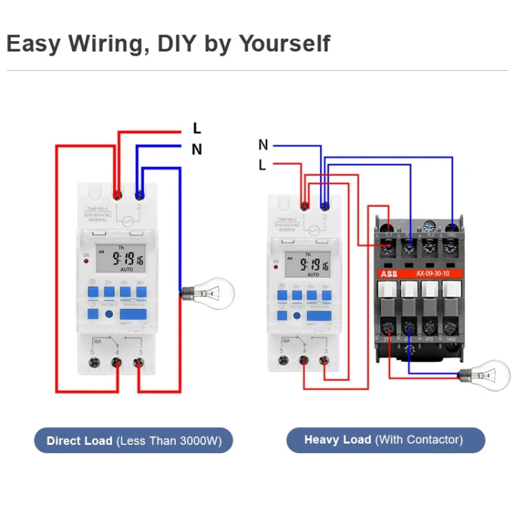 16A Din Rail Mount Digital Timer Switch Microcomputer Weekly Programmable Time Relay Control, SINOTIMER TM919A-110V, SINOTIMER TM919A-2 220V, SINOTIMER TM919A-3 24V, SINOTIMER TM919AK 85-265V AC