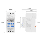 16A Din Rail Mount Digital Timer Switch Microcomputer Weekly Programmable Time Relay Control, SINOTIMER TM919A-110V, SINOTIMER TM919A-2 220V, SINOTIMER TM919A-3 24V, SINOTIMER TM919AK 85-265V AC