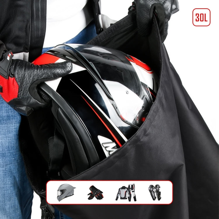 Outdoor Riding Motorcycle Helmet Bag Large Capacity Waterproof Combination Lock Storage Pack, 30L