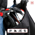 Outdoor Riding Motorcycle Helmet Bag Large Capacity Waterproof Combination Lock Storage Pack, 30L