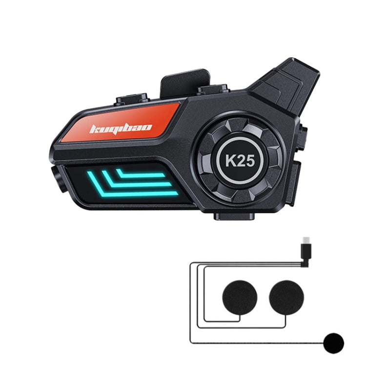 KUQIBAO Motorcycle Helmet Waterproof Bluetooth-compatible Headset With Light