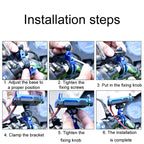 Kewig M7 Bicycle 4 Claws Aluminum Navigational Bracket Outdoor Cycling Cell Phone Holder
