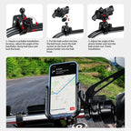 Kewig Electrical Bike Vigorously Clip Base Bracket Outdoor Cycling Cell Phone Navigation Holder, M8SP-C4