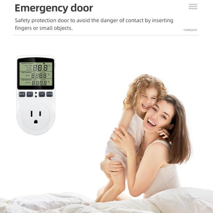 Intelligent Digital Thermostat Countdown Temperature Control Switch Socket Timing Temperature Controller, US Plug