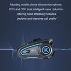 KUQIBAO Motorcycle Helmet Long-lasting Waterproof Bluetooth-compatible Headset with Light, K21
