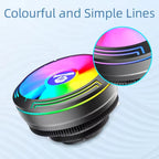 LED Colorful Light 4Pin Cooler Desktop CPU Cooling Fan, Ice Blade W120