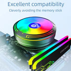 LED Colorful Light 4Pin Cooler Desktop CPU Cooling Fan, Ice Blade W120