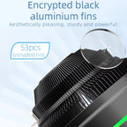 LED Colorful Light 4Pin Cooler Desktop CPU Cooling Fan, Ice Blade W120