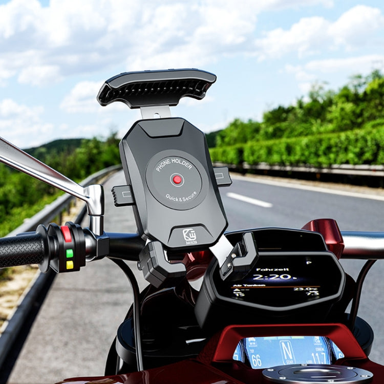 Kewig Motorcycle Heightened Navigation Bracket Outdoor Riding Anti-Theft Cell Phone Holder, M14-C3, M14-C4