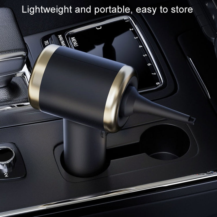Car Vacuum Cleaner Vacuum Blower Dual Purpose Wireless Mini Vacuum Cleaner, Black Gold, White Silver