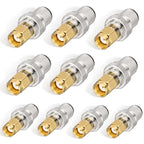 10pcs /Pack RP-SMA Male Crimp Solder Connector For LMR-400 / Belden-9913 / RG8 / RG213 Coaxial Cable, RP-SMA