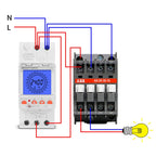 SINOTIMER  TM929BKL 85-265V 30A 24hrs Digital Analogue Din Module Time Switch With Backlight, 30A