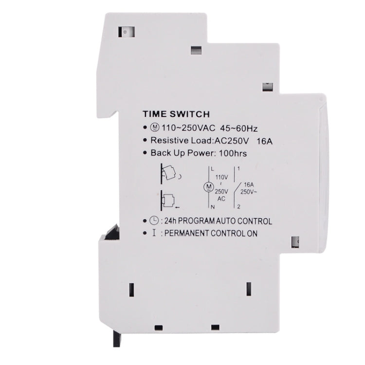 SINOTIMER  TM610C 110-250V 16A Quartz Mechanical Timer 24 Hours Programmable Din Rail Relay, TM610C