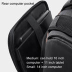 Cwatcun D128 Vintage Shoulder Backpack Split Compartment Large Capacity Splashproof Photography Bag, Small Black, Medium Black