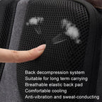 Cwatcun D128 Vintage Shoulder Backpack Split Compartment Large Capacity Splashproof Photography Bag, Small Black, Medium Black