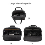 Cwatcun D109 Portable Casual Waterproof Multi-Function Camera Storage Photography Bag, Small Black, Medium Black, Large Black