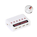 One To Six 3.7V Lithium Battery Drone USB Charger, White XH2.54 Port, White JST Port, White XH4.0 Port, Green XH2.54 Port, Green JST Port, Green XH4.0 Port