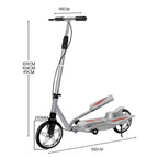 Adult Scooter Two-wheel Mobility Scooter Double Wing Pedal Bike, Standard Silver, Standard Black, Folding Black, Folding Silver