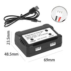 One-To-Two 7.4V Lithium Battery Overcharge Protection USB Charger With Light, XH-3P Plug
