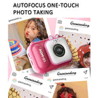 2.4 Inch IPS Screen 48MP Dual Lens Kids Digital Camera Mini Video Camera, Without TF Card Pink Bunny, Without TF Card Blue Fox, With 32G TF Card Pink Bunny, With 32G TF Card Blue Fox, With 64G TF Card Pink Bunny, With 64G TF Card Blue Fox