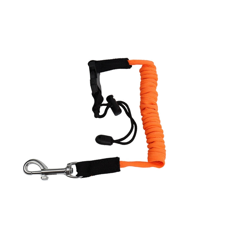 Stretchable Kayak Paddle Board Safety Rope Spring Leash With Safety Lock, Orange, Blue, Yellow Green