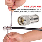 All Copper UHF Male RF Coaxial Connector For LMR400 / RG8 / RG8U / KMR400 / Belden 9913 / 7D-FB Coaxial Cable, UHF Male