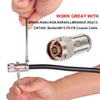 N Male Coax Adapter For LMR400 / RG8 / Belden 9913 / KMR400 RF Coaxial Cable, N Male