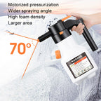 2L Car Wash Electric Foam Sprayer Rechargeable Pressurized PA Pot Electric Booster Sprayer