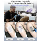 Phomemo TP83-BK Wireless Tattoo Stencil Printer With 10pcs Transfer Paper